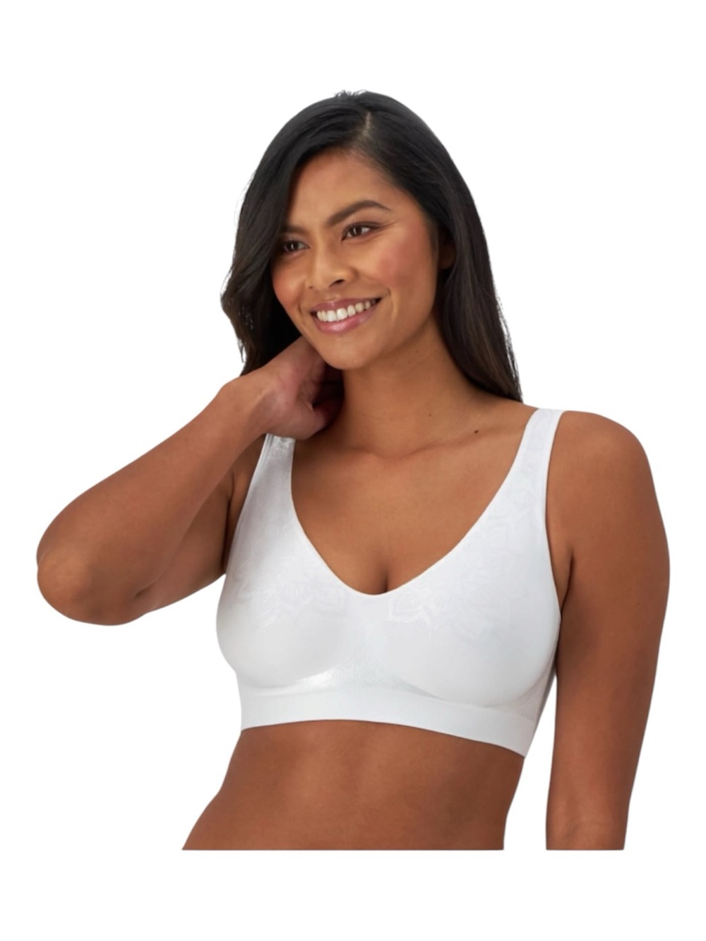 NWT  Bali Seamless Wireless Comfort Bra - White 2XL